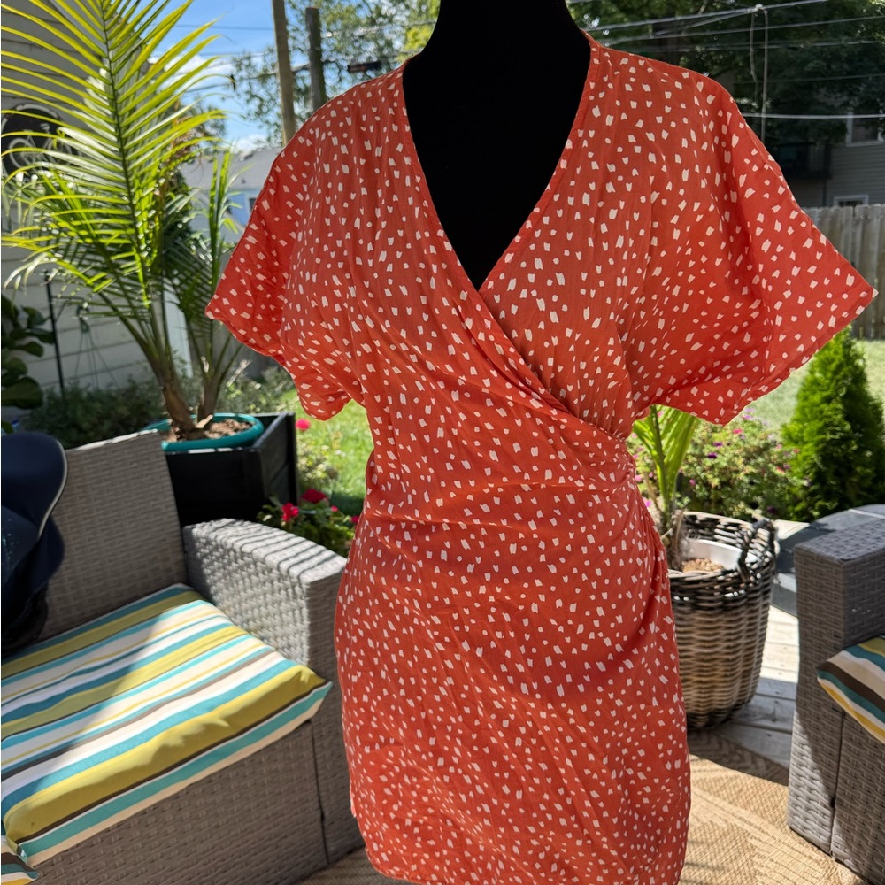 Roxy Terracotta Dress with White Dots